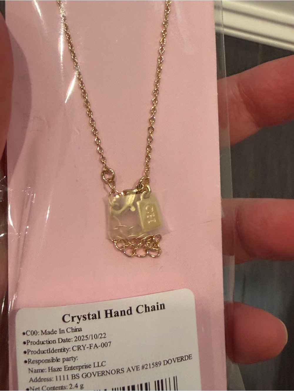 NWT Crystal Haze Gold & Crystal Hand Chain for Women Jewelry - Picture 6 of 7